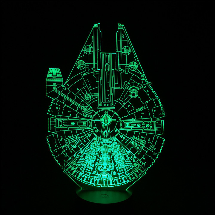 Beling Dětská lampa Millennium Falcon 7 barevná S9917