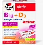 Doppelherz Aktiv B12 + D3 Direct 350 Energie + Immun 20 sáčků – Hledejceny.cz