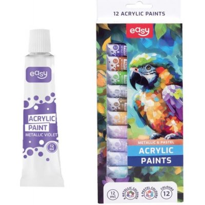 akrylové barvy Easy creative 12 ks – Sleviste.cz