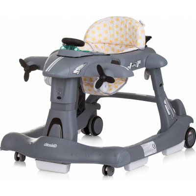 CHIPOLINO Chodítko interaktivní Airplane 3v1 Grey – Sleviste.cz