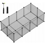 Feandrea Skládací ohrádka plastová šedá 143 x 46 x 73 cm – Hledejceny.cz