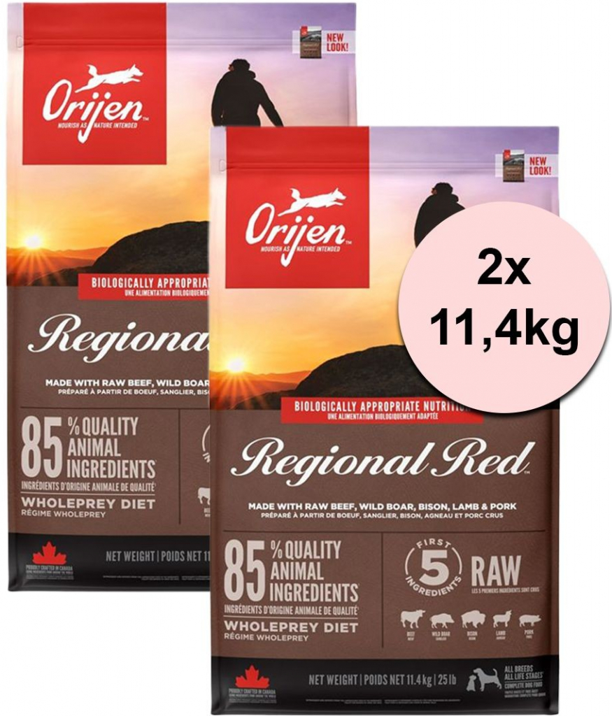 Orijen Regional Red 2 x 11,4 kg od 4 579 Kč - Heureka.cz