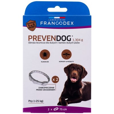 Francodex PrevenDog obojek proti klíšťatům 2 x 75 cm – HobbyKompas.cz