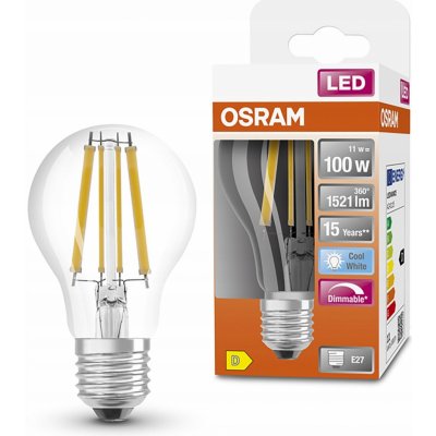 Osram 4058075448100 LED EEK2021 D A G E27 klasická žárovka 11 W = 100 W neutrální bílá – Zboží Mobilmania