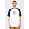 Pánské Tričko Santa Cruz Stipple Wave DotRaglan T-Shirt Black White BLACK WHITE