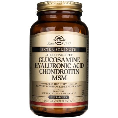 Solgar Glucosamine Hyaluronic Acid Chondroitin MSM 120 Tablet – Hledejceny.cz