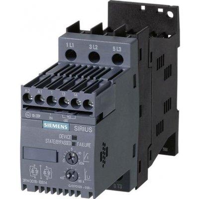 Siemens 3RW3016-1BB14 3RW30161BB14 soft startér Výkon motoru při 400 V 4.0 kW Výkon motoru při 230 V 2.2 kW 400 V/AC Jmenovitý proud 9 A – Hledejceny.cz