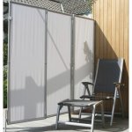 Peddy Shield 3dílný větruodolný skládací paraván / světle stříbrnošedá – Zboží Dáma