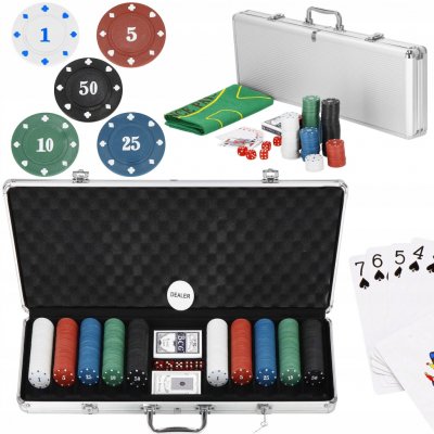 Springos Poker set v alu kufříku 500 žetonů KG0023 – Zboží Dáma