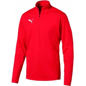 Puma LIGA TRAINING 1 4 ZIP TOP červená mikina