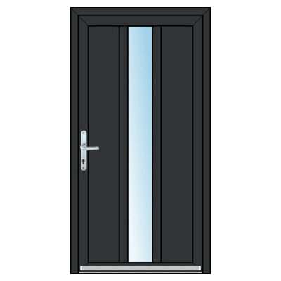 OknaDvereNaMiru.cz Vchodové plastové dveře SLOUPKOVÉ Achiles antracit 95 x 170 cm – Hledejceny.cz
