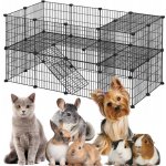 Goleto Kovový výběh pro malá zvířata černý 143 x 73 x 71 cm – Zboží Dáma