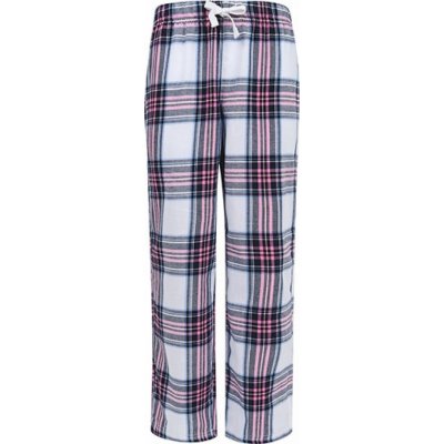 SF Minni Dětské kostkované flanelové kalhoty na lenošení White Pink Check – Zboží Mobilmania
