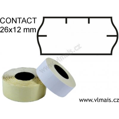 SK Label cenové etikety CONTACT - 26x12,1500 ks, bílé – Zboží Mobilmania