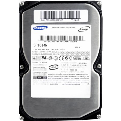 Samsung 160GB PATA IDE/ATA 3,5", SP1614N – Zbozi.Blesk.cz