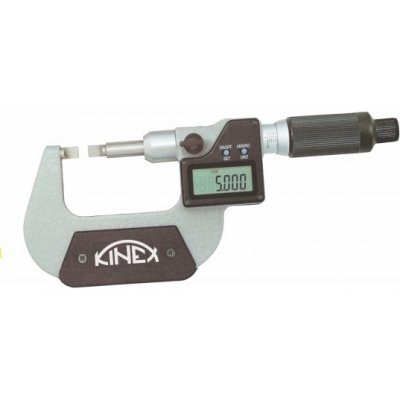 KINEX Mikrometr na zápichy digitální DIN 863 0,01 mm 100-125 mm KI7075-05-125 – Zboží Mobilmania