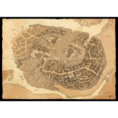 Black Tower Entertainment Dračí Hlídka Mapa královského města Ithien A2 – Zboží Mobilmania