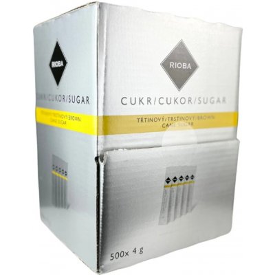 Rioba porcovaný třtinový cukr tyčinka 4g (500 ks) – Hledejceny.cz