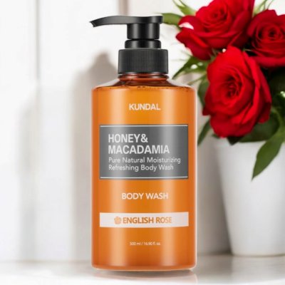 Kundal Honey & Macadamia Body Wash English Rose sprchový gel 500 ml – Zboží Dáma