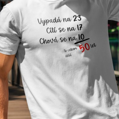 Věková matematika vtipné narozeninové tričko vlastní věk (30–80+) pánské tričko k narozeninám 00 bílá – Hledejceny.cz