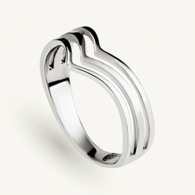 SilveAmo Stříbrný prsten Tři rackové K21023 15 – Zboží Mobilmania