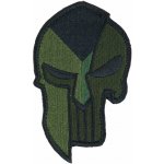 MILITARY RANGE Nášivka vlajka ČR + SPARTAN PUNISHER velcro ZELENÁ – Zboží Mobilmania