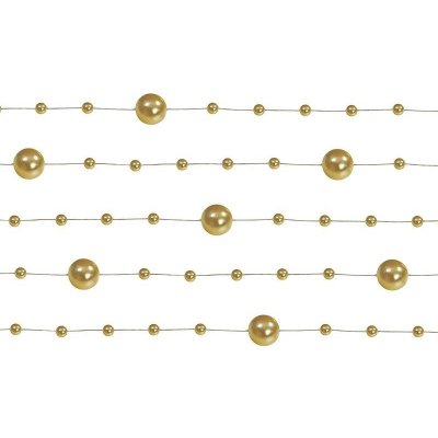 Girlanda z perel 5x1,3m ZLATÁ – Zboží Mobilmania