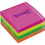Samolepicí blok na poznámky, 76 × 76 mm, 400 listů, TARTAN, různé neonové barvy 7100172407 – Hledejceny.cz