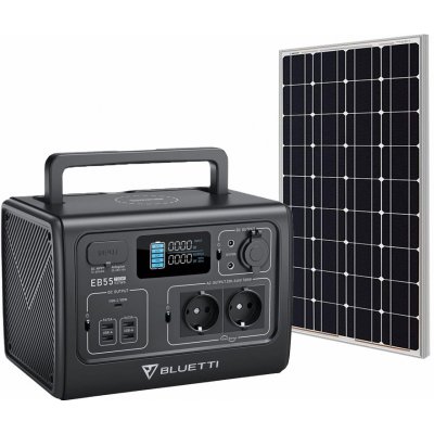 BLUETTI EB55 + solární panel Viking SCM135 – Zboží Mobilmania