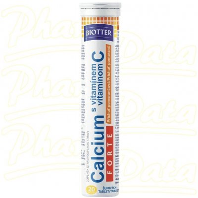 Biotter Calcium Forte s vit.C pomeranč 20 ks šum.tablet – Hledejceny.cz