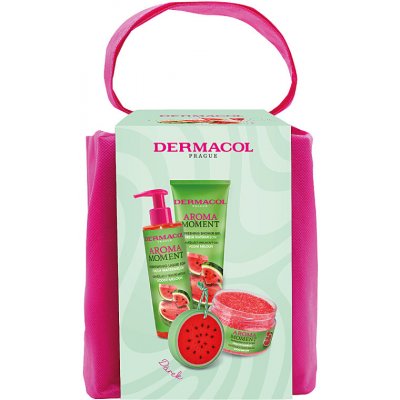 Dermacol Aroma Moment vodní meloun sprchový gel 250 ml + tekuté mýdlo 200 ml + tělový peeling 200 g dárkové balení – Zbozi.Blesk.cz