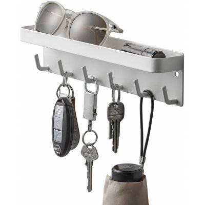 !!!Yamazaki Bílý nástěnný věšák na klíče Smart s policí 6 x 24,5 cm – Hledejceny.cz