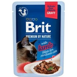 Brit Premium Cat Sterilised Fillets Gravy Lamb 24 x 85 g