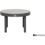Apple Bee Konferenční stolek Maui kulatý 60x30 cm, rám lakovaný hliník Taupe, deska keramika dekor Alabastro Cream – Hledejceny.cz