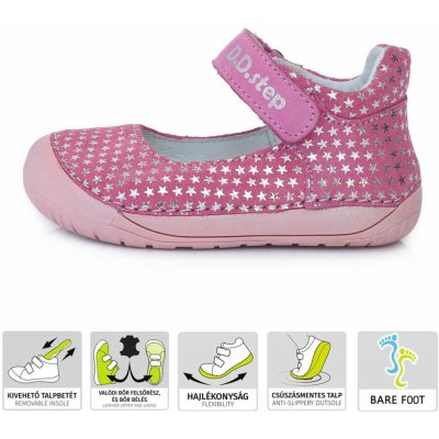 DDstep balerínky barefoot 070-980A dark pink – Zboží Dáma