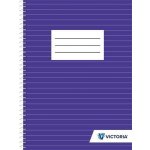 Victoria blok na psaní linkovaný drátěná kroužková vazba A4 70 listů – Zboží Živě