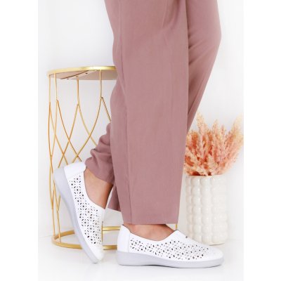 KOKA Shoes fashion Dámské mokasíny 7017-2WH – Zboží Mobilmania