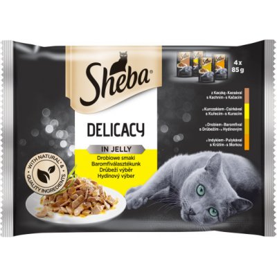 Sheba Cat Delicacy in Jelly Drůbeží výběr 4 x 85 g