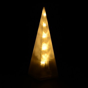 Goleto Vánoční pyramida 30 cm 10 LED teplá bílá
