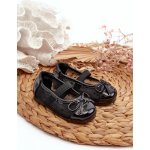 Boto dětské baletky s mašlí černé jellema černá – Zboží Dáma