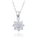 Minet Stříbrný náhrdelník sněhová vločka se zirkony JMAS8055SN45 – Hledejceny.cz