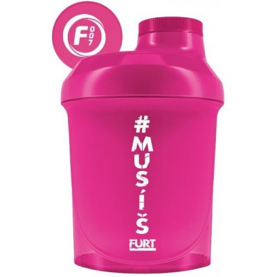 Fitness007 šejkr #musíšfurt 300 ml - růžová – Sleviste.cz