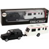 Auta, bagry, technika Lean Toys Jeep Black Caravan Vehicle Set Kovové prvky