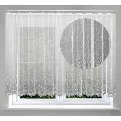 Forbyt Tylová záclona LUKA 908559, vyšívané ornamenty, s bordurou, bílá výška 180cm ( v metráži) – Hledejceny.cz
