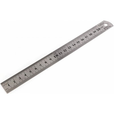 Kovové pravítko délka 20 cm - barva nikl – Zboží Dáma