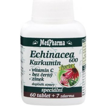 MedPharma Echinacea 600 Forte kurkumin vit. C bez černý zinek 67 tablet