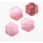 Knoflík Drops kytička Ø 25 mm perleťový růžový – Zboží Mobilmania