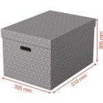 Esselte Home, velikost L, šedý, 3 ks – Zboží Živě