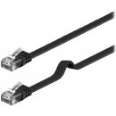 MicroConnect V-UTP6005S-FLAT UTP CAT6, 0.5m, černý