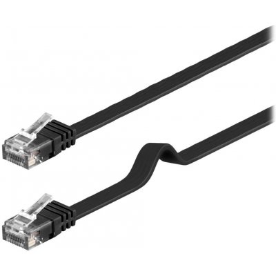 MicroConnect V-UTP6005S-FLAT UTP CAT6, 0.5m, černý – Zboží Mobilmania